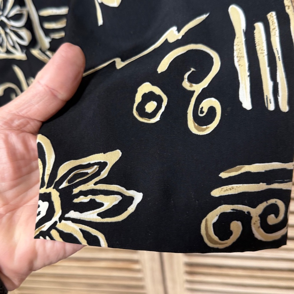 Ship'n Shore Black and Cream Abstract Patterned Blazer Size M - Picture 6 of 8